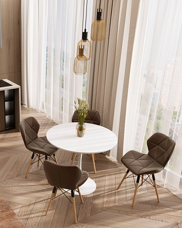 Стол Tulip 900*900 белый Стол Tulip 900*900 белый