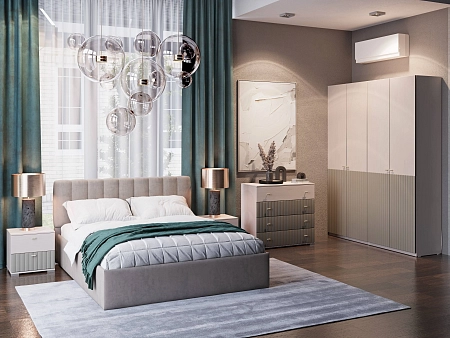 Кровать Сан-Ремо в мягкой обивке (Мокко) Кровать Сан-Ремо в мягкой обивке (Мокко)