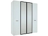 Шкаф для одежды 4дв. с зерк. Хилтон ХТ-183.03 , Д1, Белый премиум