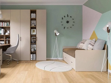 Кровать-диван SOHO (беж/дуб) (900мм) Кровать-диван SOHO (беж/дуб) (900мм)