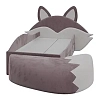 Фокс Кровать с 2мя ящ. в мягкой обивке Лиса с хвостом, Сливовый