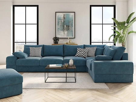 Диван угловой Каро с оттоманкой (локти 220 мм) Диван угловой Каро с оттоманкой (локти 220 мм)