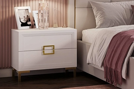 Тумба прикроватная Дольче ДЛ-305.03, Белый премиум Тумба прикроватная Дольче ДЛ-305.03, Белый премиум
