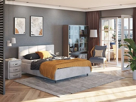 Кровать Next Life 1, Лофти Лён 90*200 Кровать Next Life 1, Лофти Лён 90*200