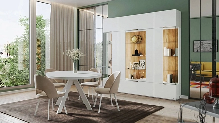 Шкаф-витрина SOHO белая левый в.2326 Шкаф-витрина SOHO белая левый в.2326