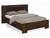 Кровать Blade двуспальная 160х200, орех Коламбия/коричневый глянец