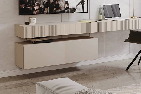 Тумба Дольче ДЛ-324.02, Кашемир серый+Сантьяго Софт Тумба Дольче ДЛ-324.02, Кашемир серый+Сантьяго Софт