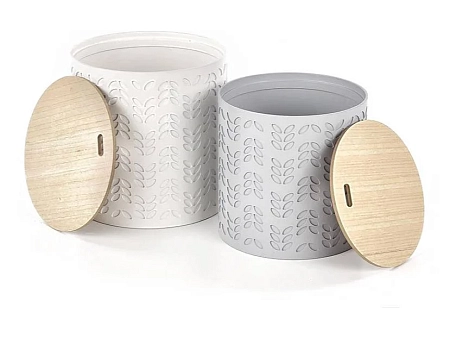 Комплект журнальных столов HALMAR ALBA (Белый/Серый) Комплект журнальных столов HALMAR ALBA (Белый/Серый)