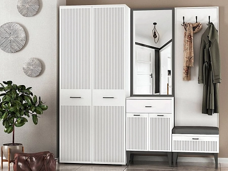 Шкаф Хилтон ХТ-204.01, для одежды, Д1, Белый премиум Шкаф Хилтон ХТ-204.01, для одежды, Д1, Белый премиум