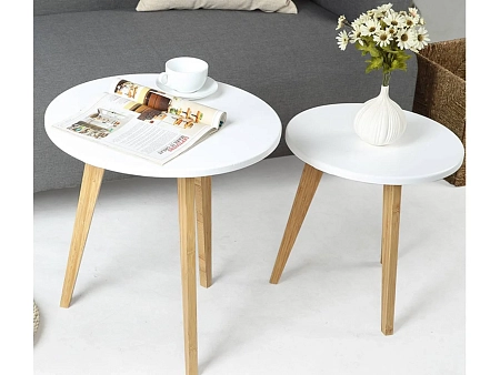 Комплект журнальных столов SIGNAL MILAN S2 (Белый/Дуб) Комплект журнальных столов SIGNAL MILAN S2 (Белый/Дуб)