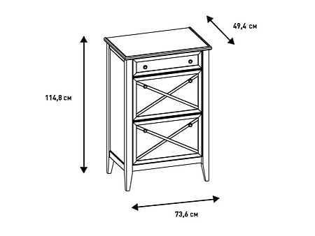 Тумба для обуви КА-115.11, Кашемир Серый Тумба для обуви КА-115.11, Кашемир Серый