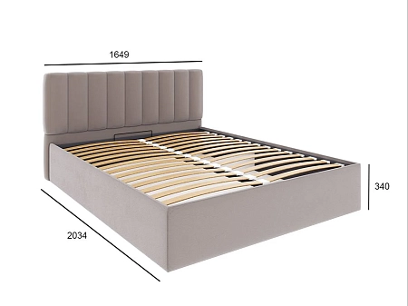 Кровать Сан-Ремо в мягкой обивке (Мокко) Кровать Сан-Ремо в мягкой обивке (Мокко)