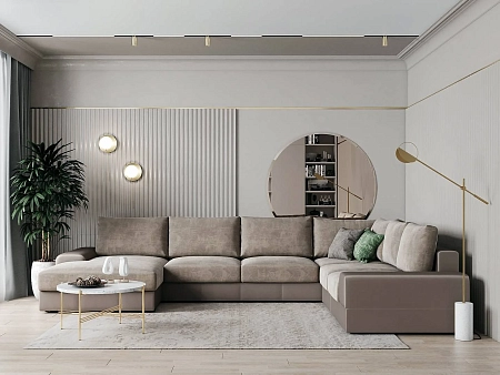 Диван угловой Каро с оттоманкой (локти 220 мм) Диван угловой Каро с оттоманкой (локти 220 мм)