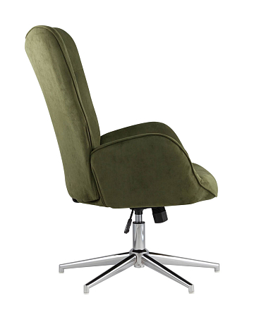 Кресло Филадельфия черная ножка велюр серо-зеленый Кресло Филадельфия черная ножка велюр серо-зеленый