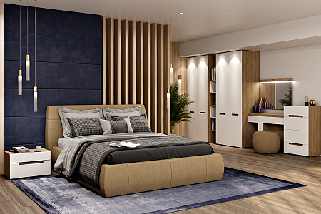 Тумба прикроватная Анри АН-305.03, Швейцарский вяз, белый Тумба прикроватная Анри АН-305.03, Швейцарский вяз, белый