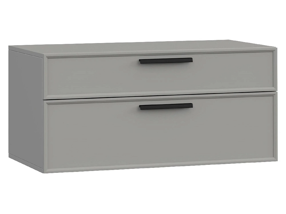 Тумба ТВА Rimini серая навесная 2ящ. дл.888 Тумба ТВА Rimini серая навесная 2ящ. дл.888