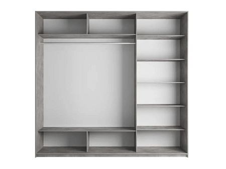 Шкаф с полками 3 дв TM-L LUX 2100х2300х570 , Бетон Шкаф с полками 3 дв TM-L LUX 2100х2300х570 , Бетон