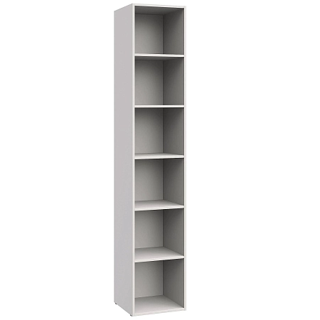 Шкаф 1дв. с зерк., 5щит.полок гл.404, Montreal белый Шкаф 1дв. с зерк., 5щит.полок гл.404, Montreal белый