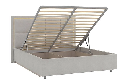 Кровать Дольче ДЛ-811.28 двойная мягкая с п-м мех-ом, Кашемир серый Кровать Дольче ДЛ-811.28 двойная мягкая с п-м мех-ом, Кашемир серый