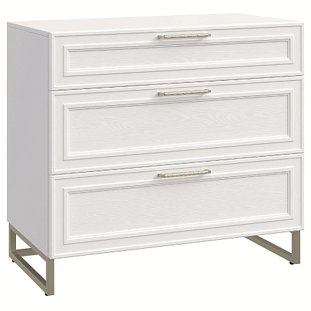 Комод 3ящ., Монреаль белый, метал.опоры дл.888 Комод 3ящ., Монреаль белый, метал.опоры дл.888