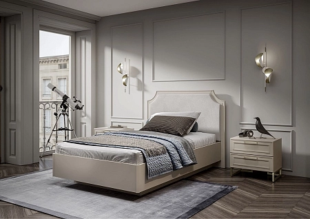 Кровать 1,5сп. с п/м (1400мм) д/матр.20-45кг Montreal беж. Кровать 1,5сп. с п/м (1400мм) д/матр.20-45кг Montreal беж.