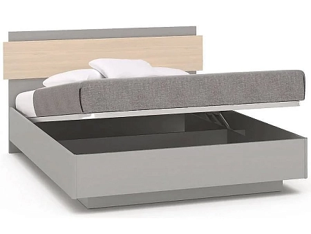 Кровать Rimini серая 2сп. с п/м (1600мм) д/матр.20-45кг Кровать Rimini серая 2сп. с п/м (1600мм) д/матр.20-45кг
